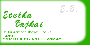 etelka bajkai business card